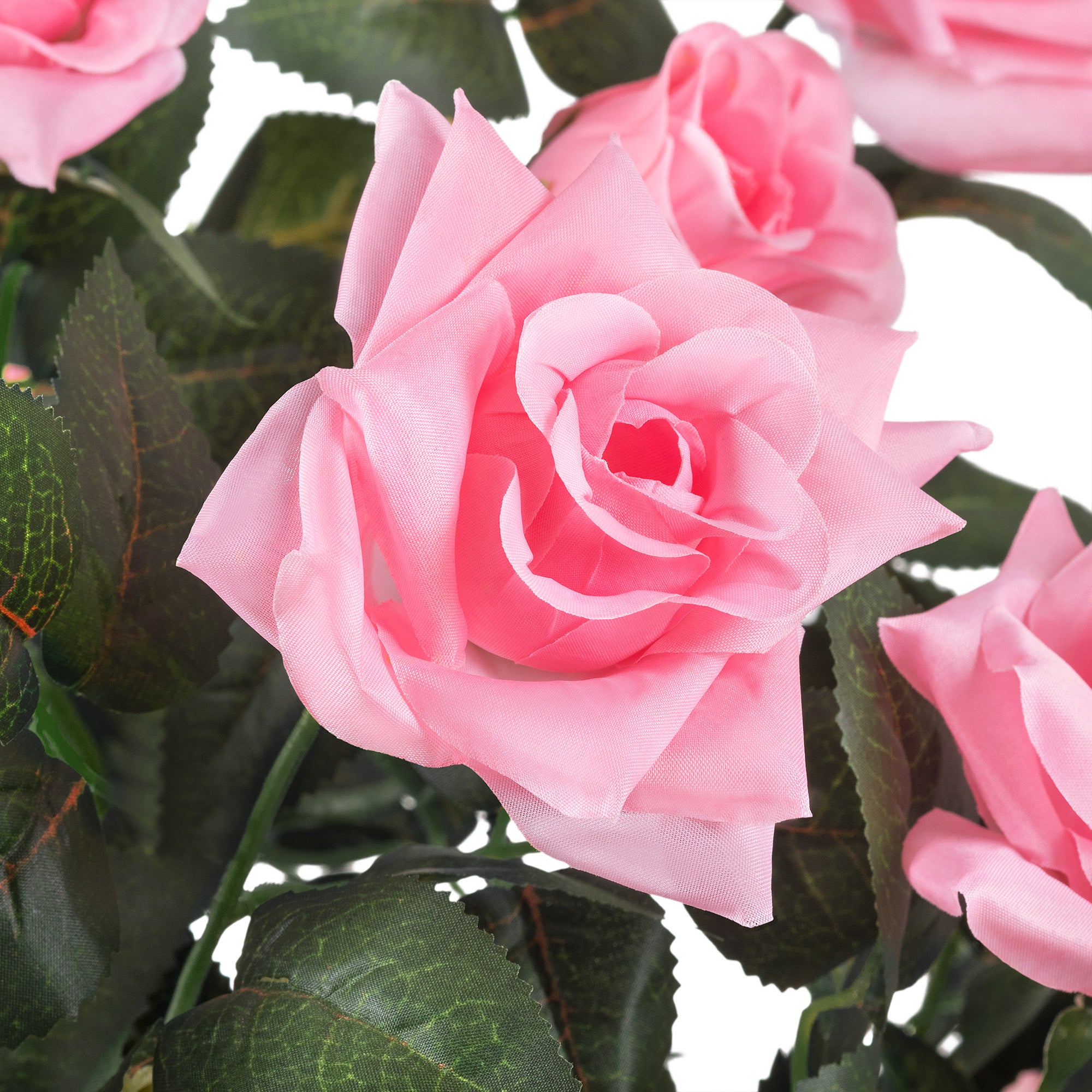 Artificial Pink Rose Tree Pair