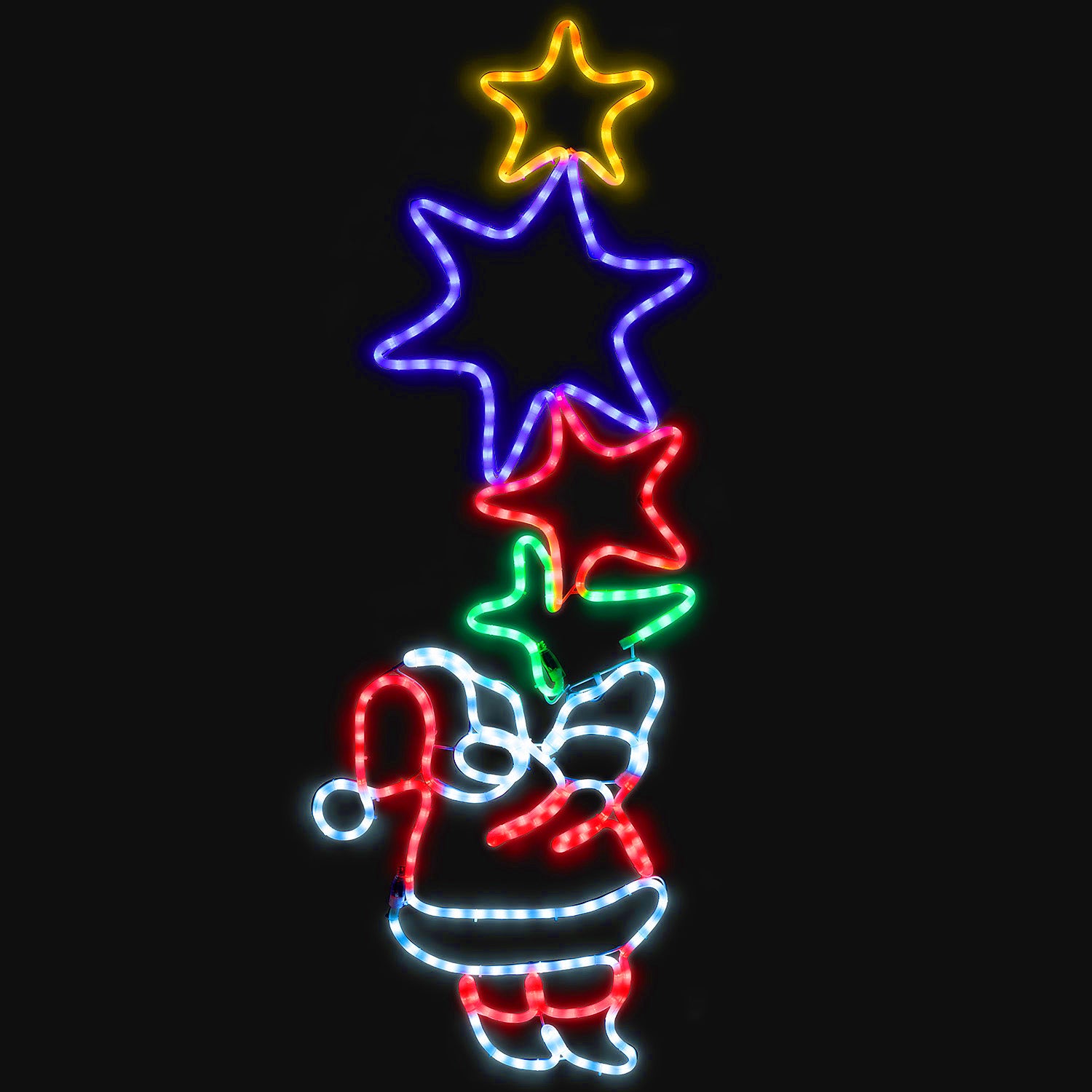 Santa & Star Wall Light (1.27m)
