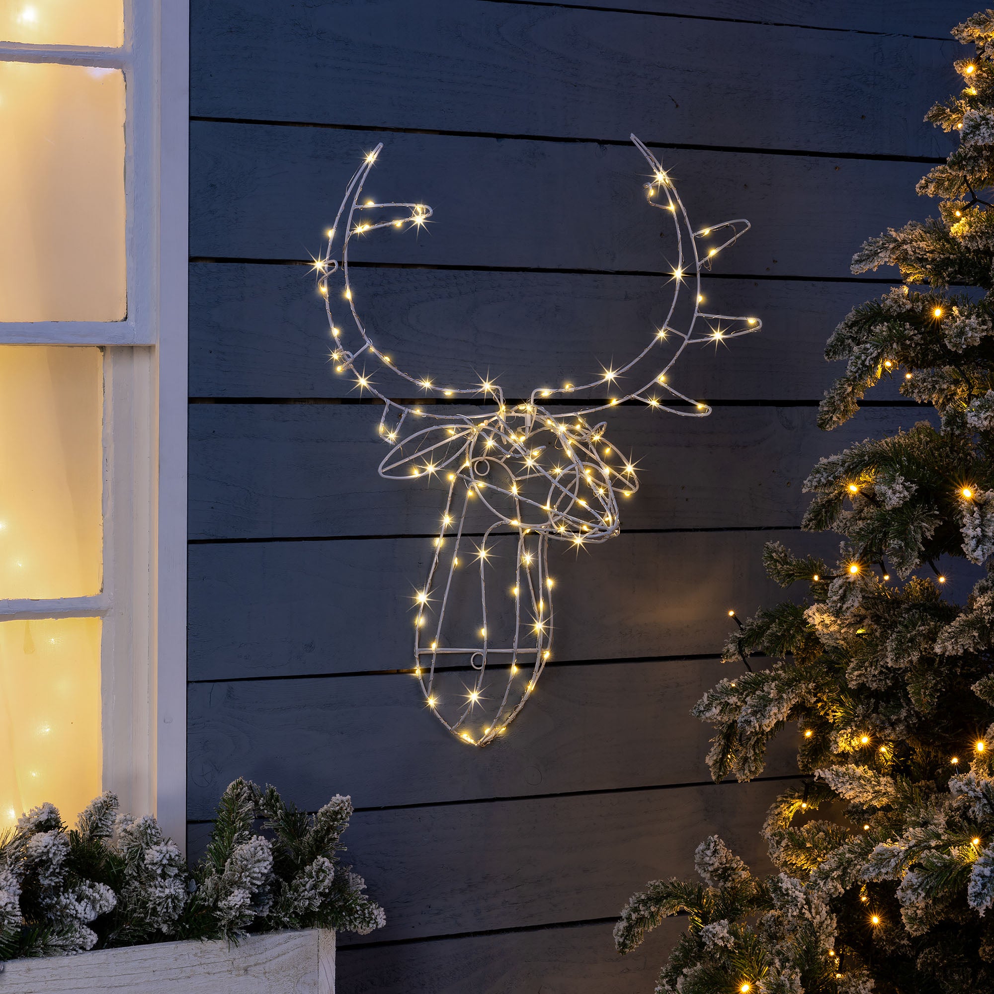 Light Up Stag Head (70cm)