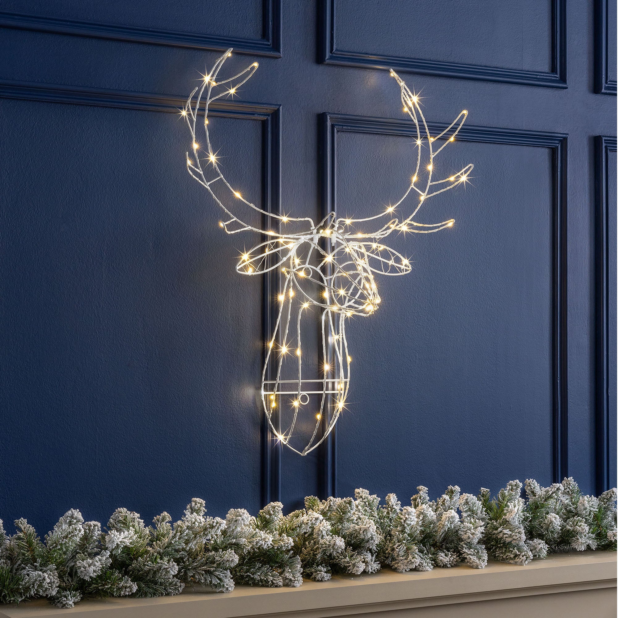 Light Up Stag Head (70cm)