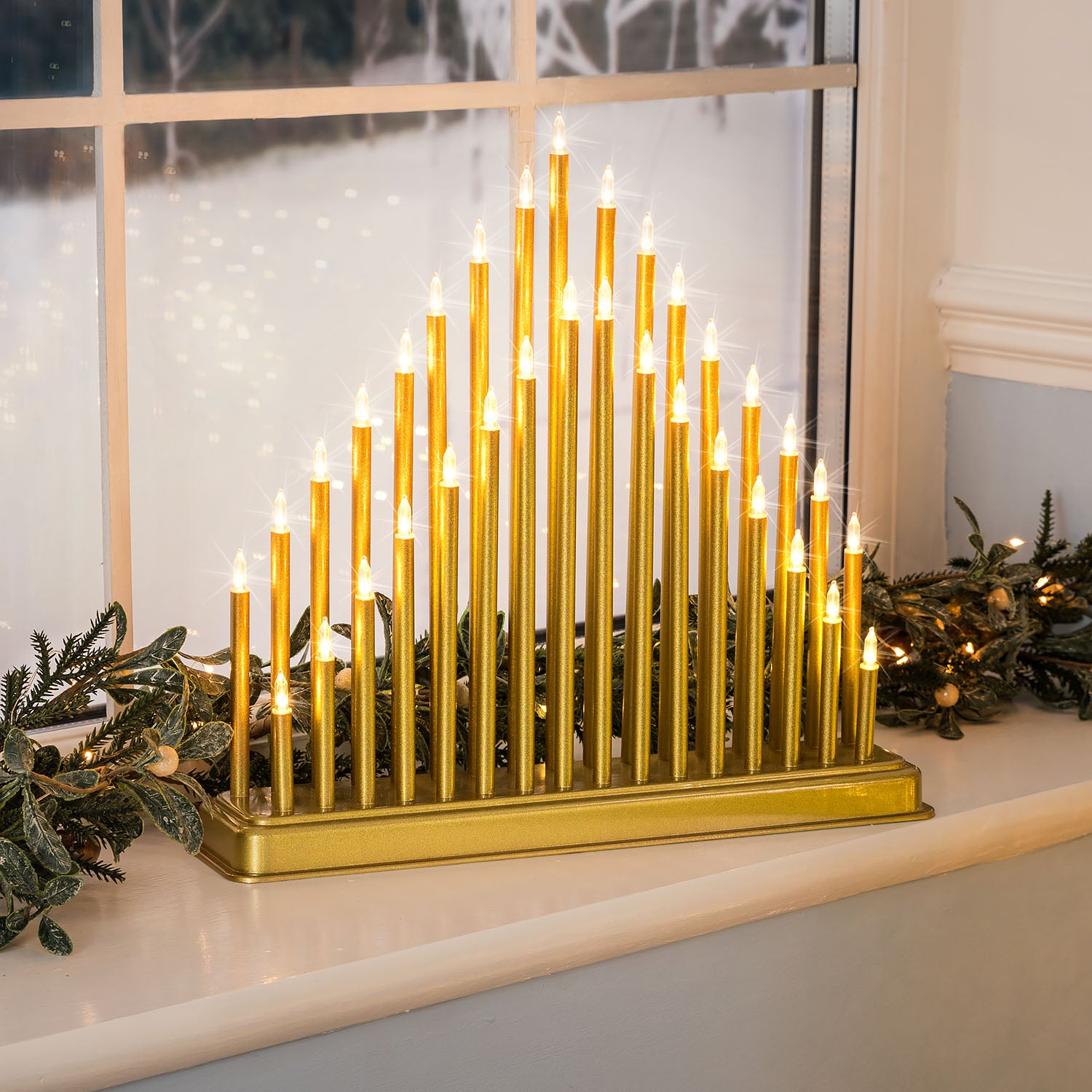 33 Light Gold Candle Bridge Tower