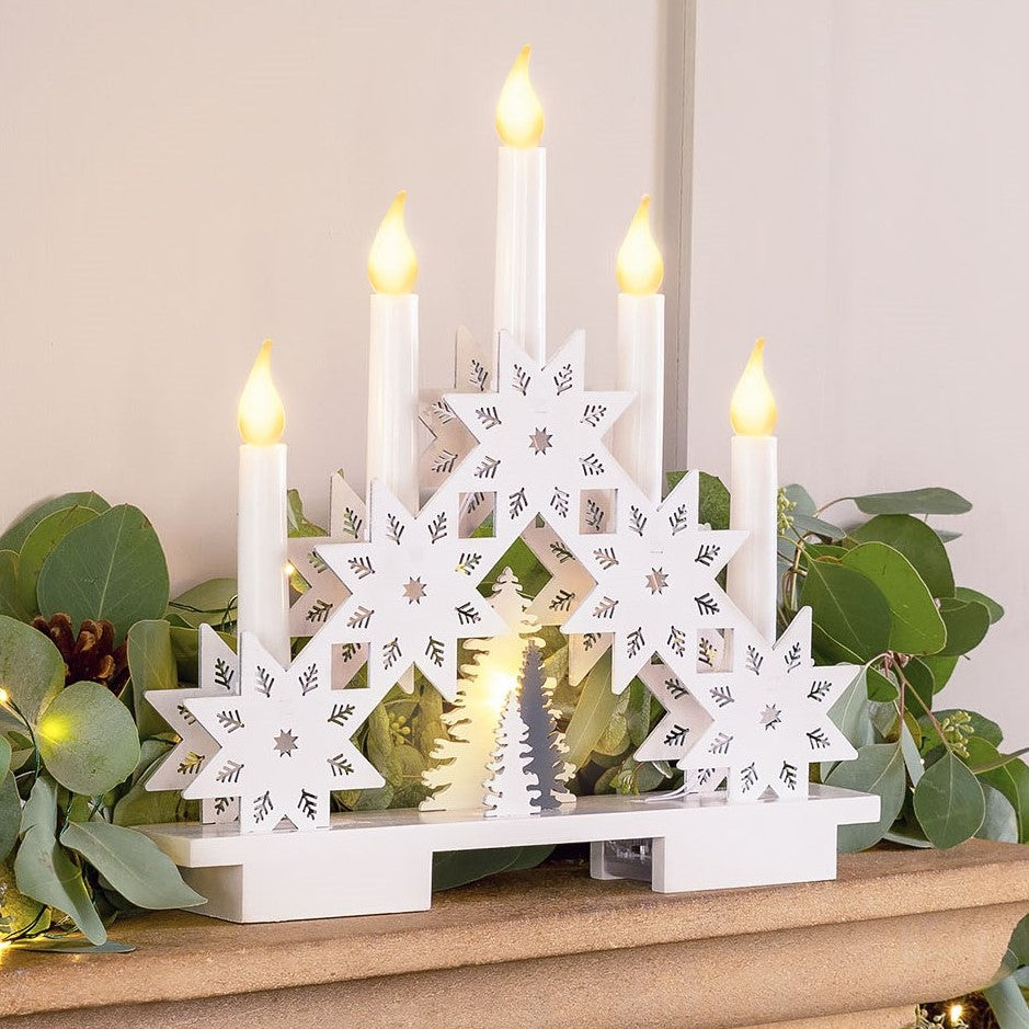 Snowflake Candle Bridge Light