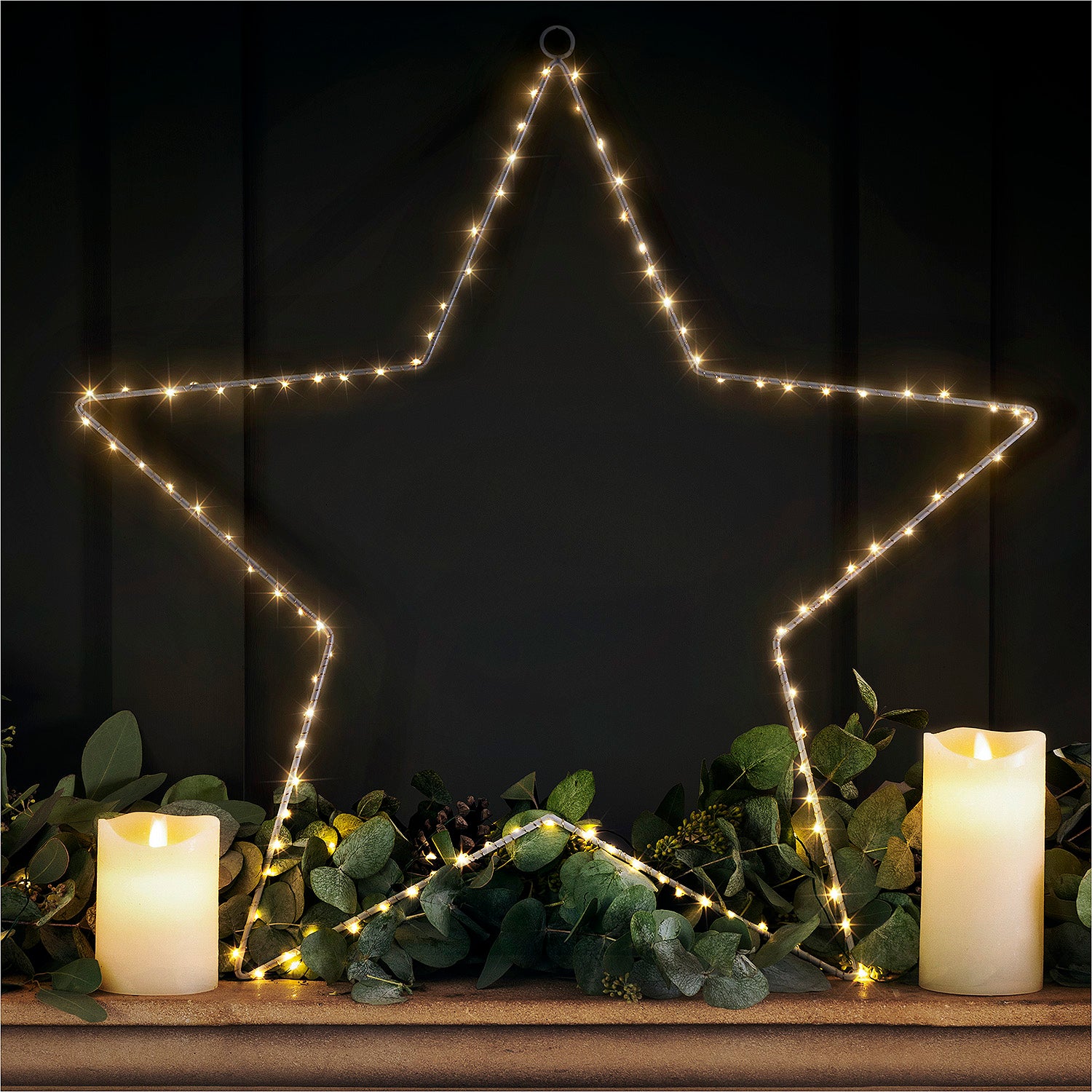 Micro LED Christmas Star Silhouette (60cm)
