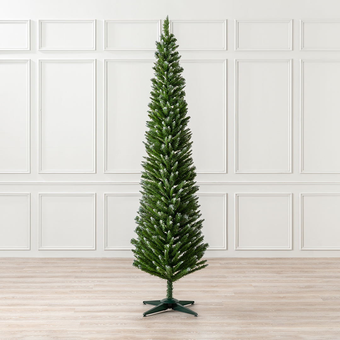 Frosted Artificial Pencil Christmas Tree