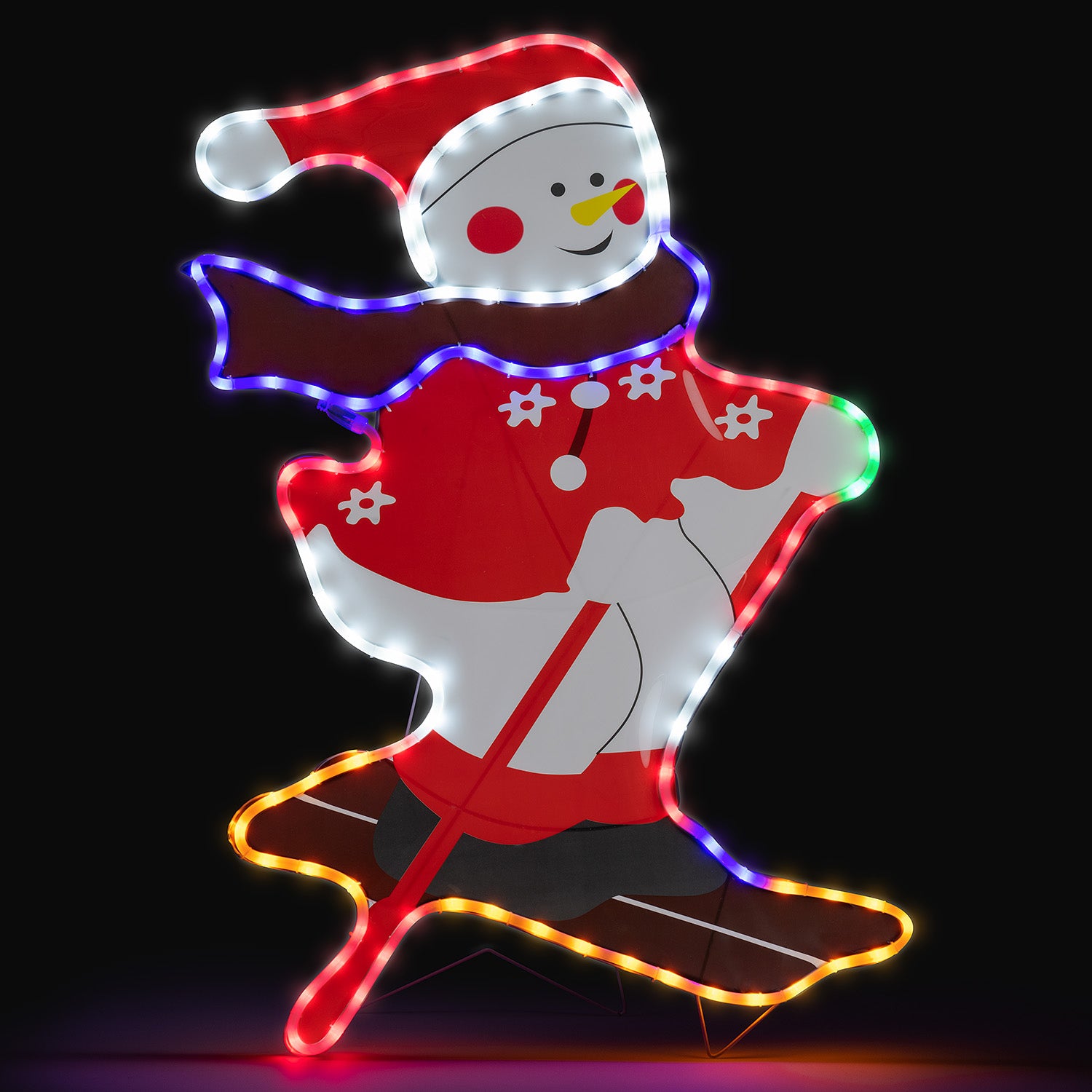 Skiing Light Up Snowman (96cm)