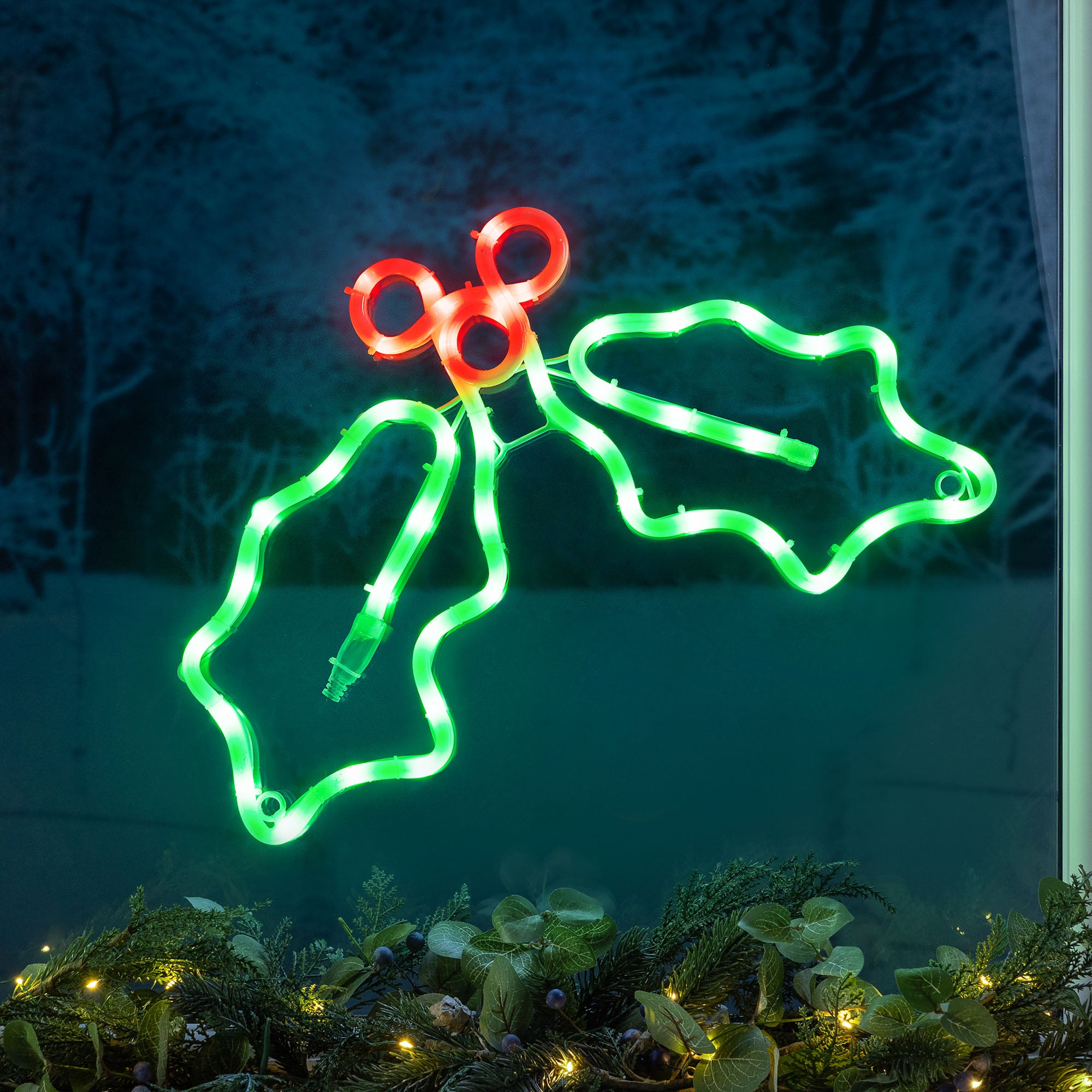 Holly & Berry Christmas Light (32cm)