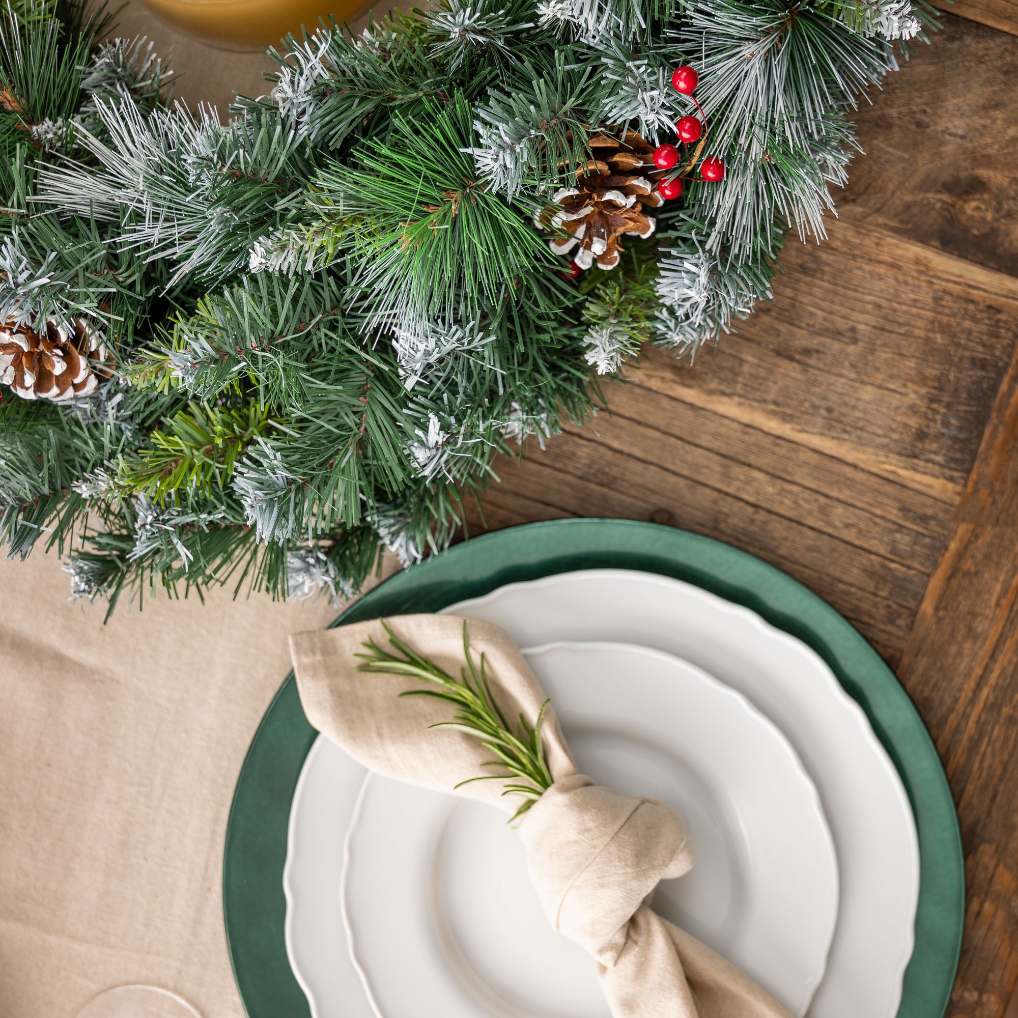 Frosted Berry & Pine Cone Wreath