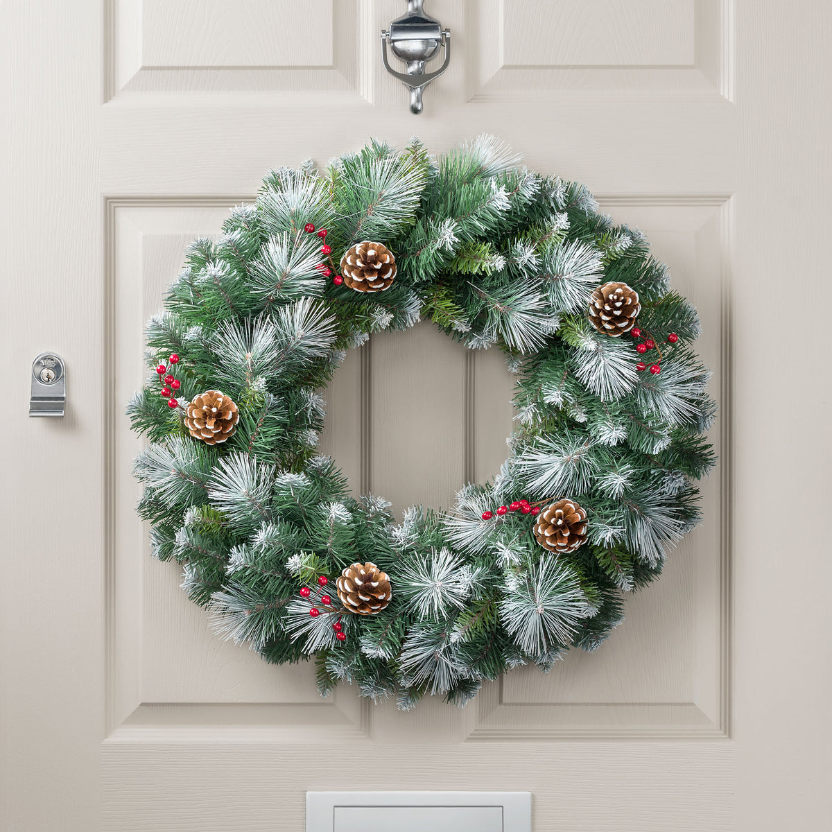 Frosted & Pine Cone Wreath