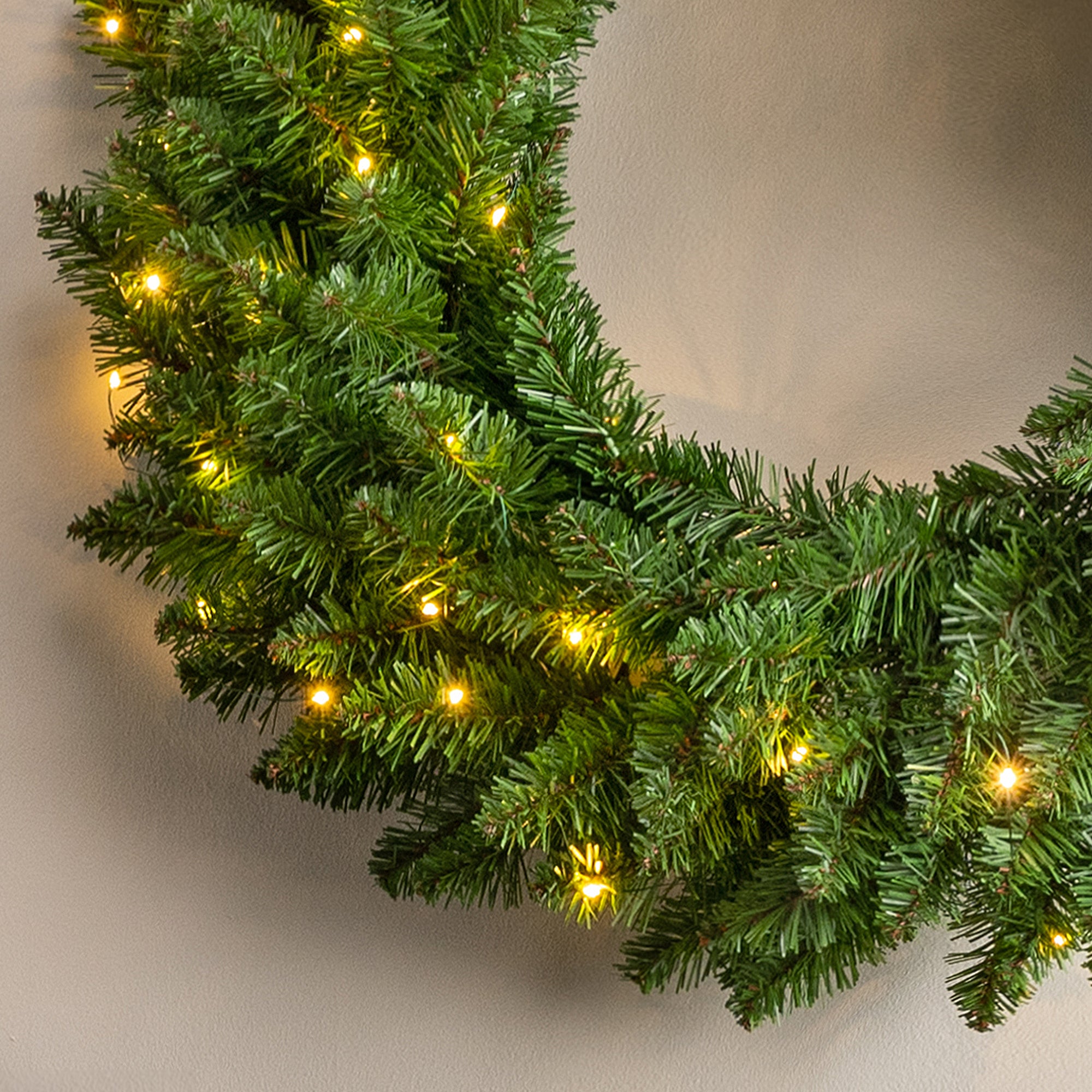 #Lighting Options_Wreath with DIY String Lights