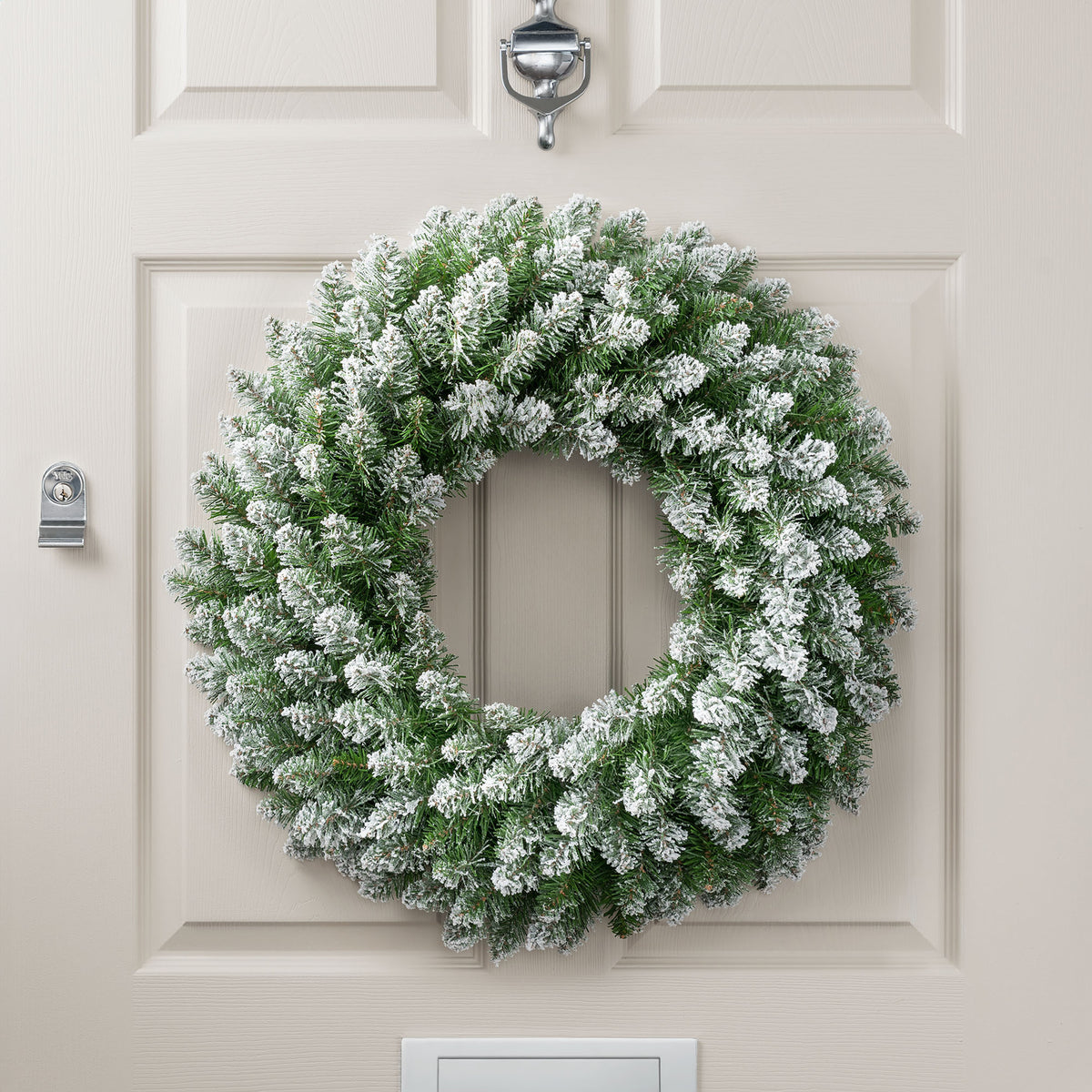 Snow Frosted Christmas Wreath