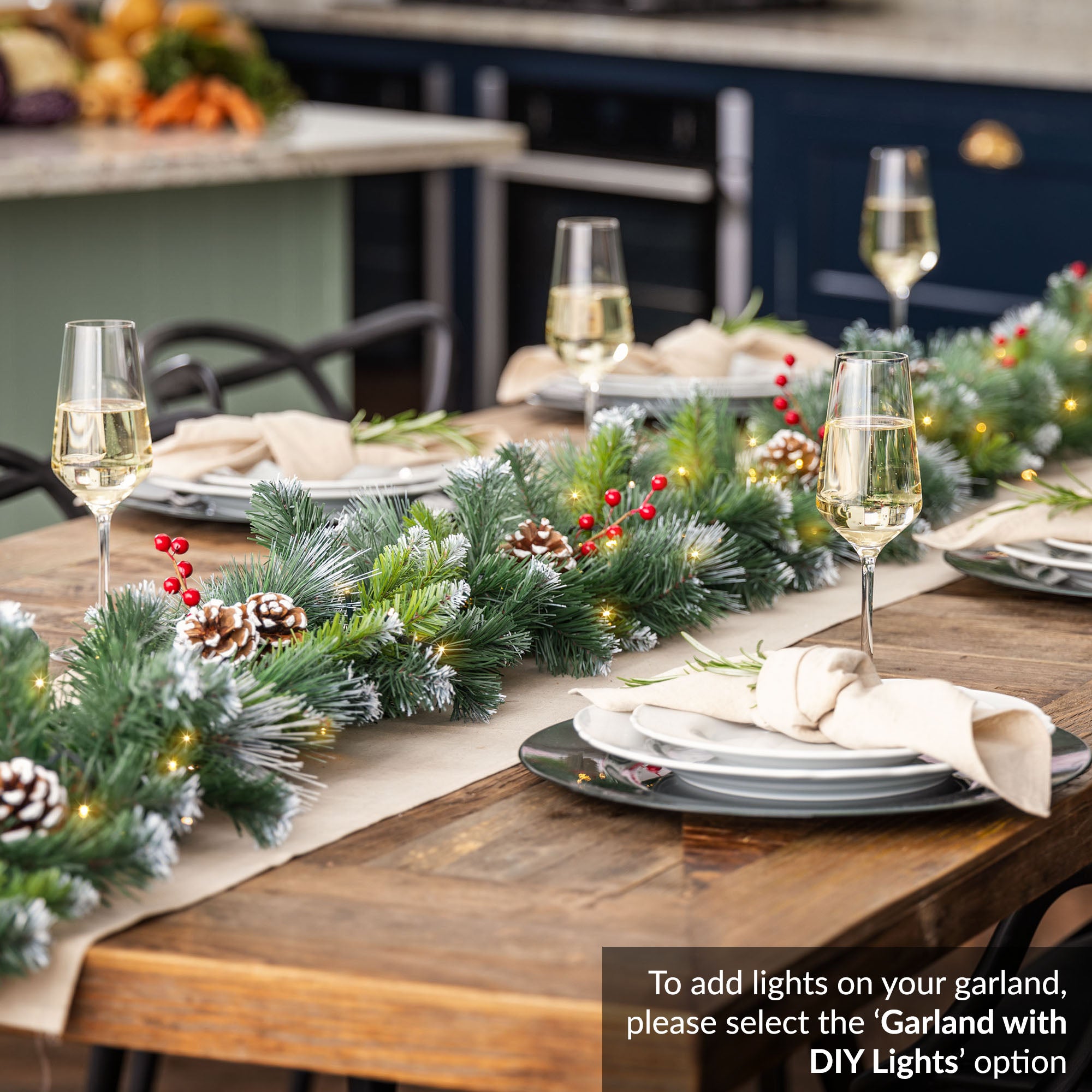 #Lighting Options_Garland with DIY String Lights