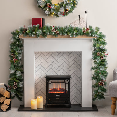 Frosted Berry & Pine Cone Garland