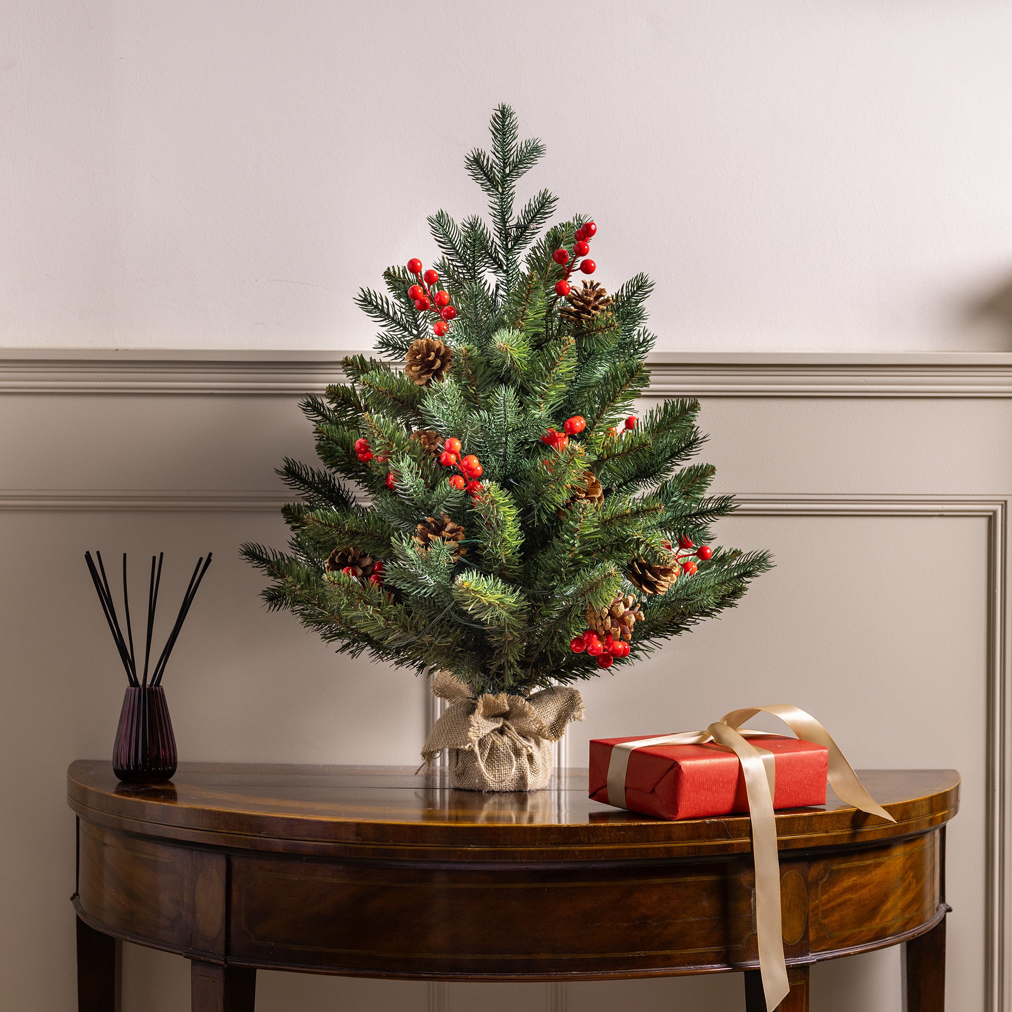 2ft Mini Cone & Berry Christmas Tree