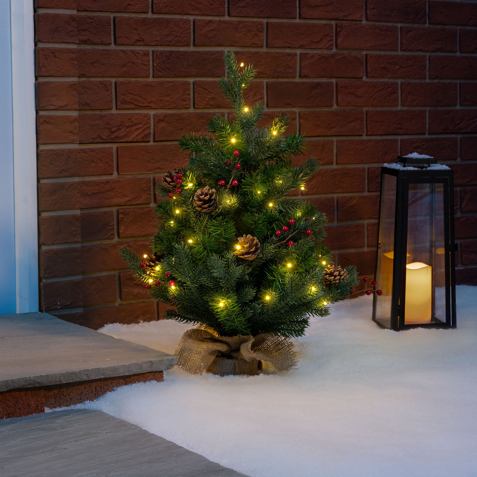 2ft Mini Cone & Berry Christmas Tree