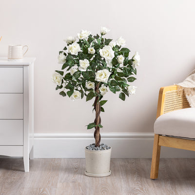Artificial Rose Tree – Cream
