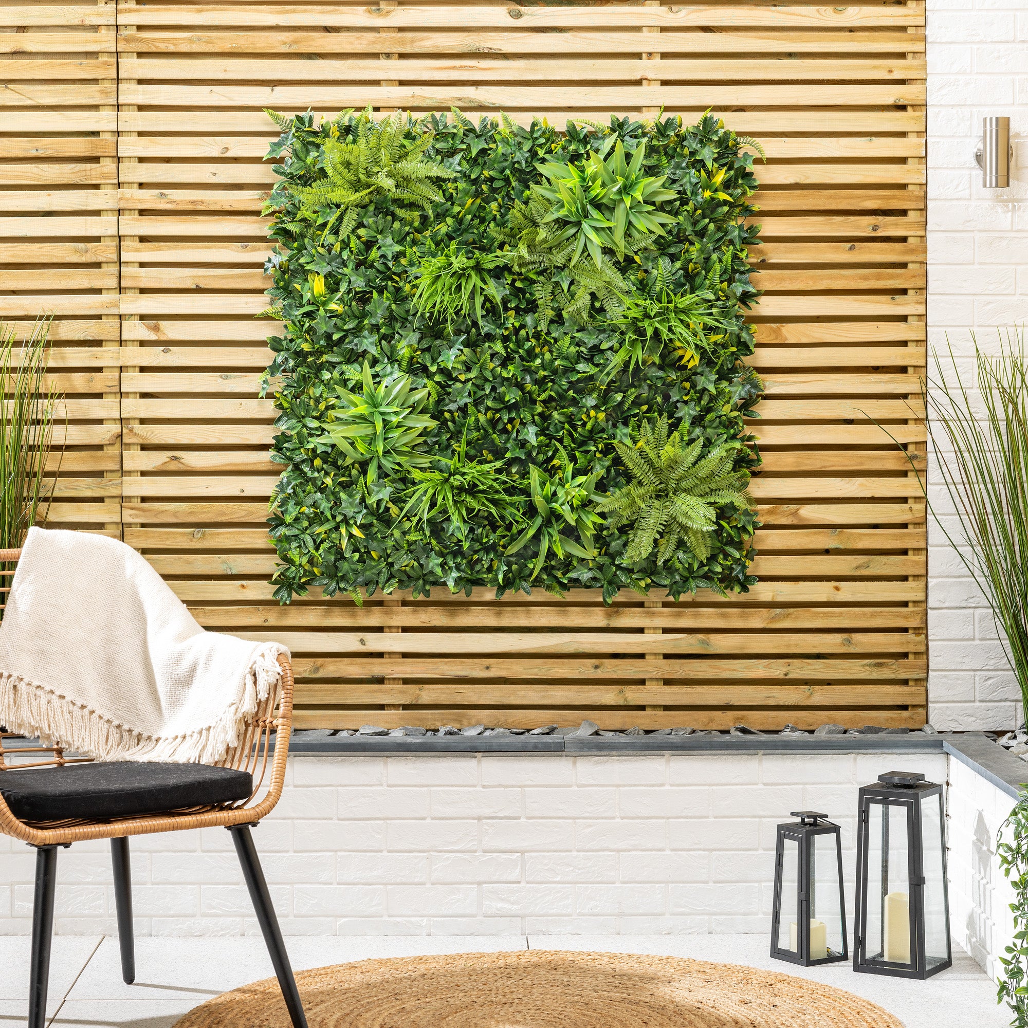 Artificial Evergreen Living Wall Panels