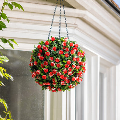 Artificial Rose Topiary Balls (Pack of 2)