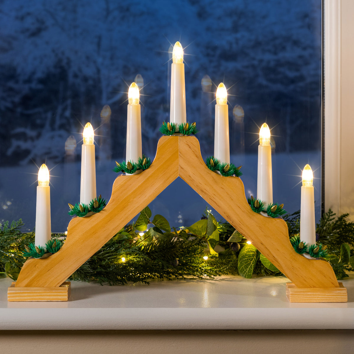 Battery Operated Christmas Candle Bridge