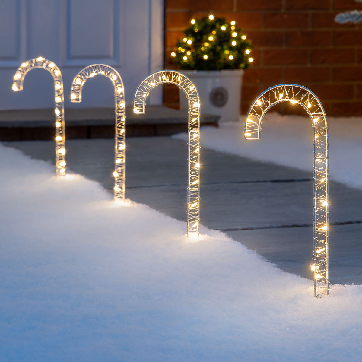Battery Operated Micro LED Candy Canes