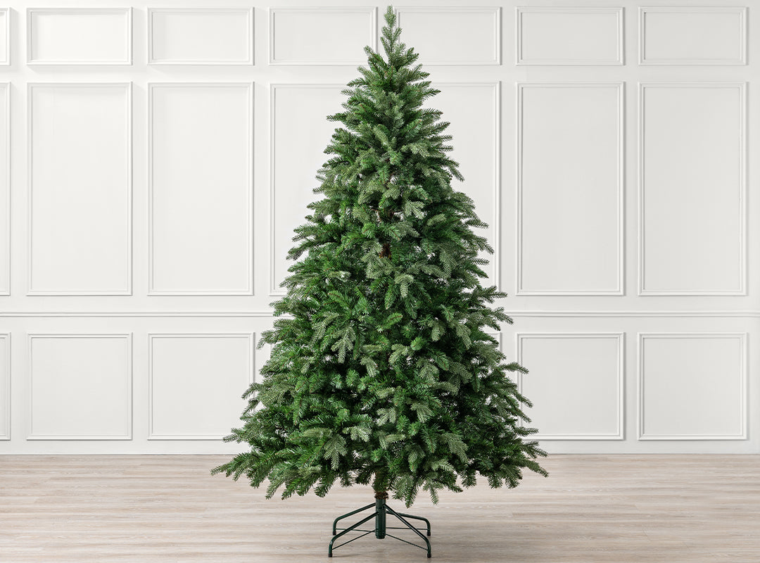 Christow Fraser Fir Artificial Christmas Tree with a classic tapered shape and full, layered branches