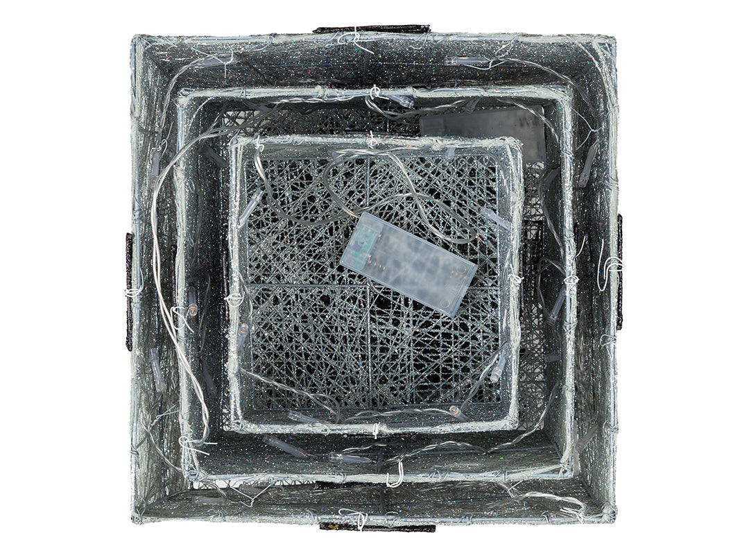 Christow Light Up Cotton Christmas Presents nested inside the largest present for compact storage