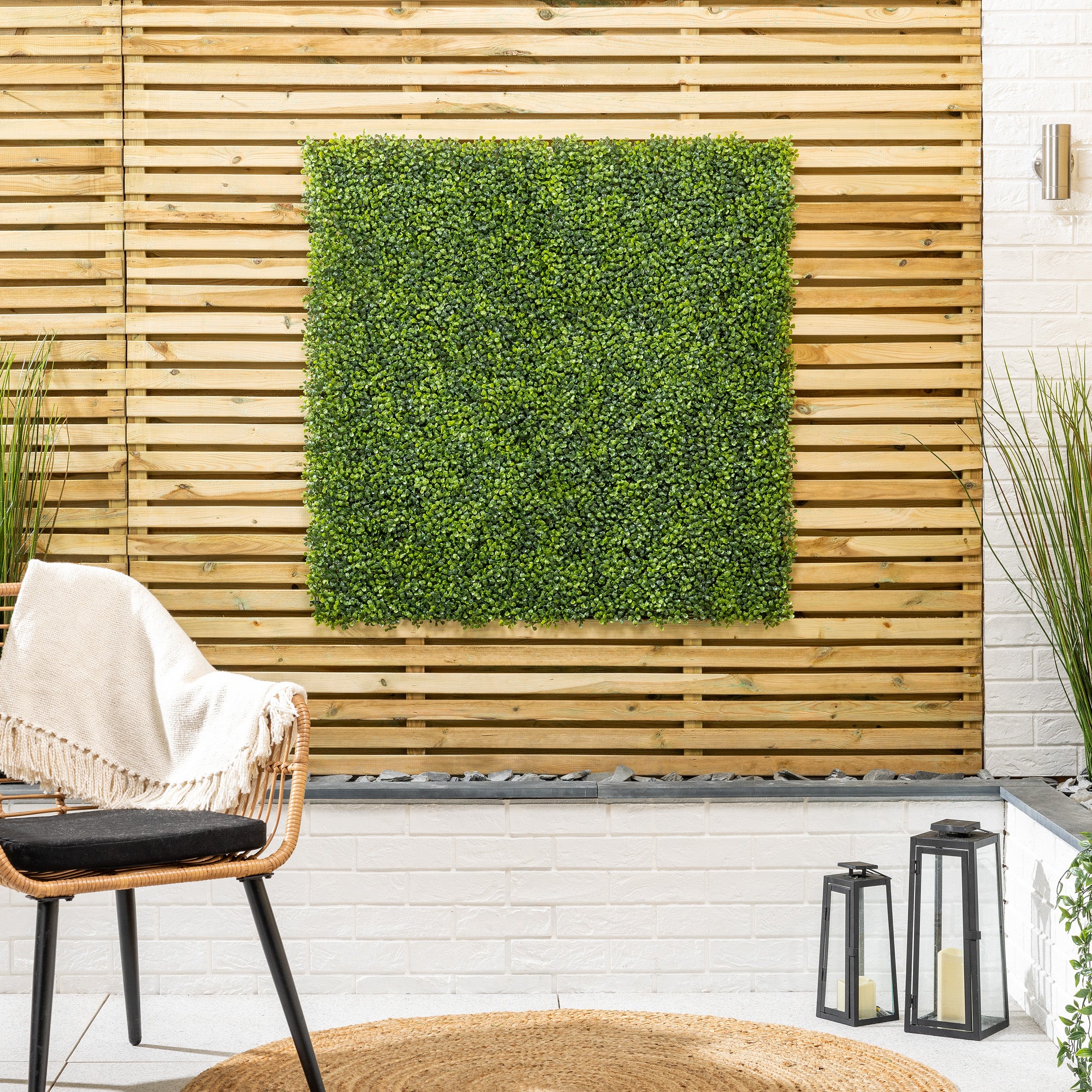 Artificial Boxwood Living Wall Panels