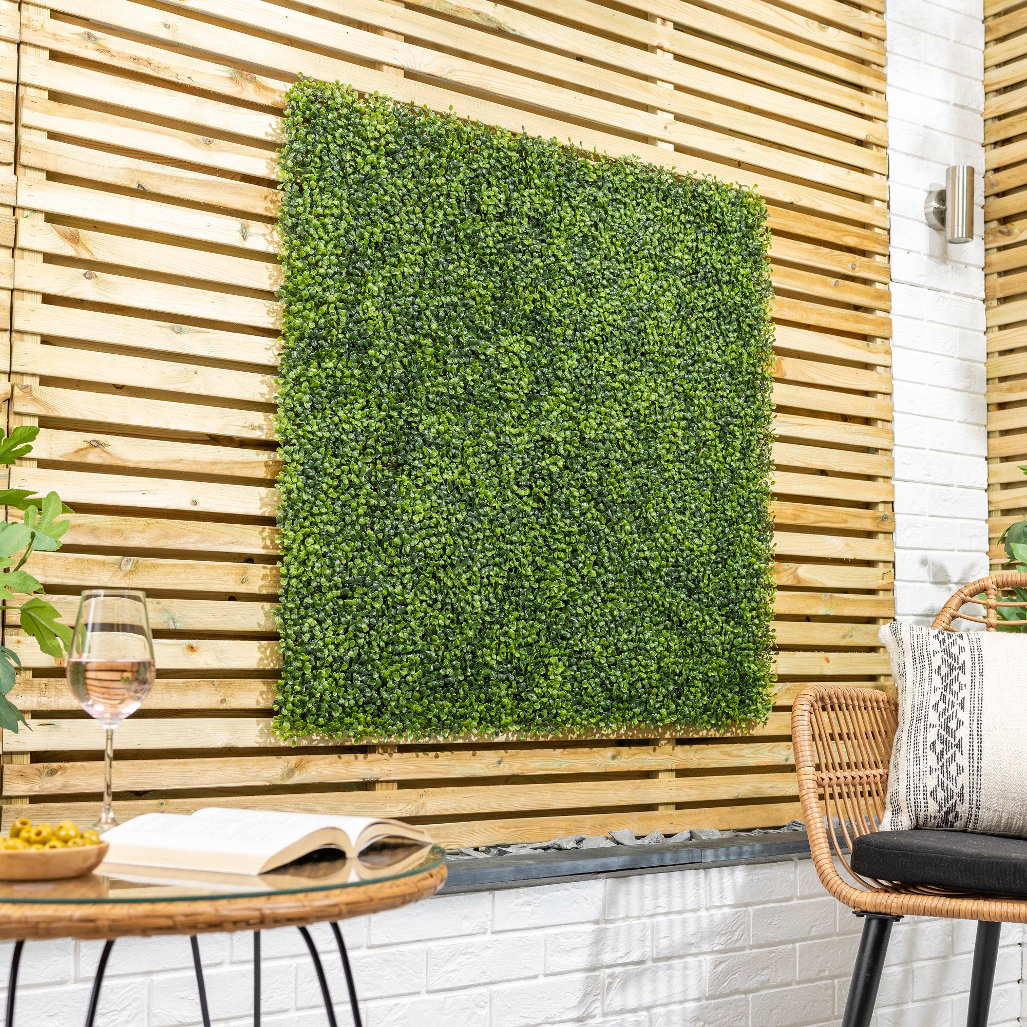 Artificial Boxwood Living Wall Panels