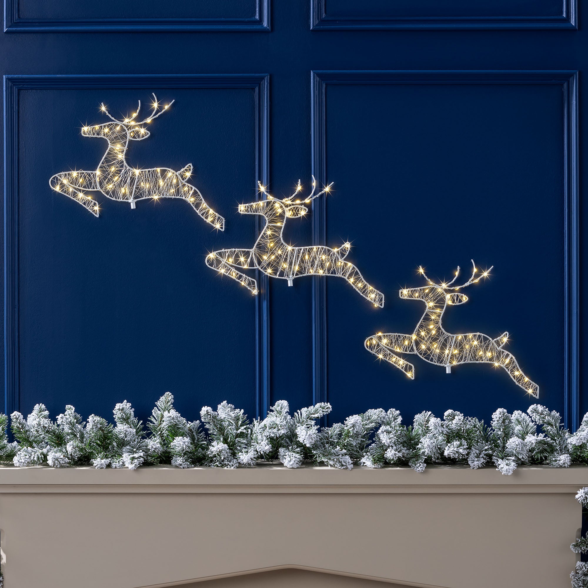 Flashing Reindeer Path Lights (Set of 3)