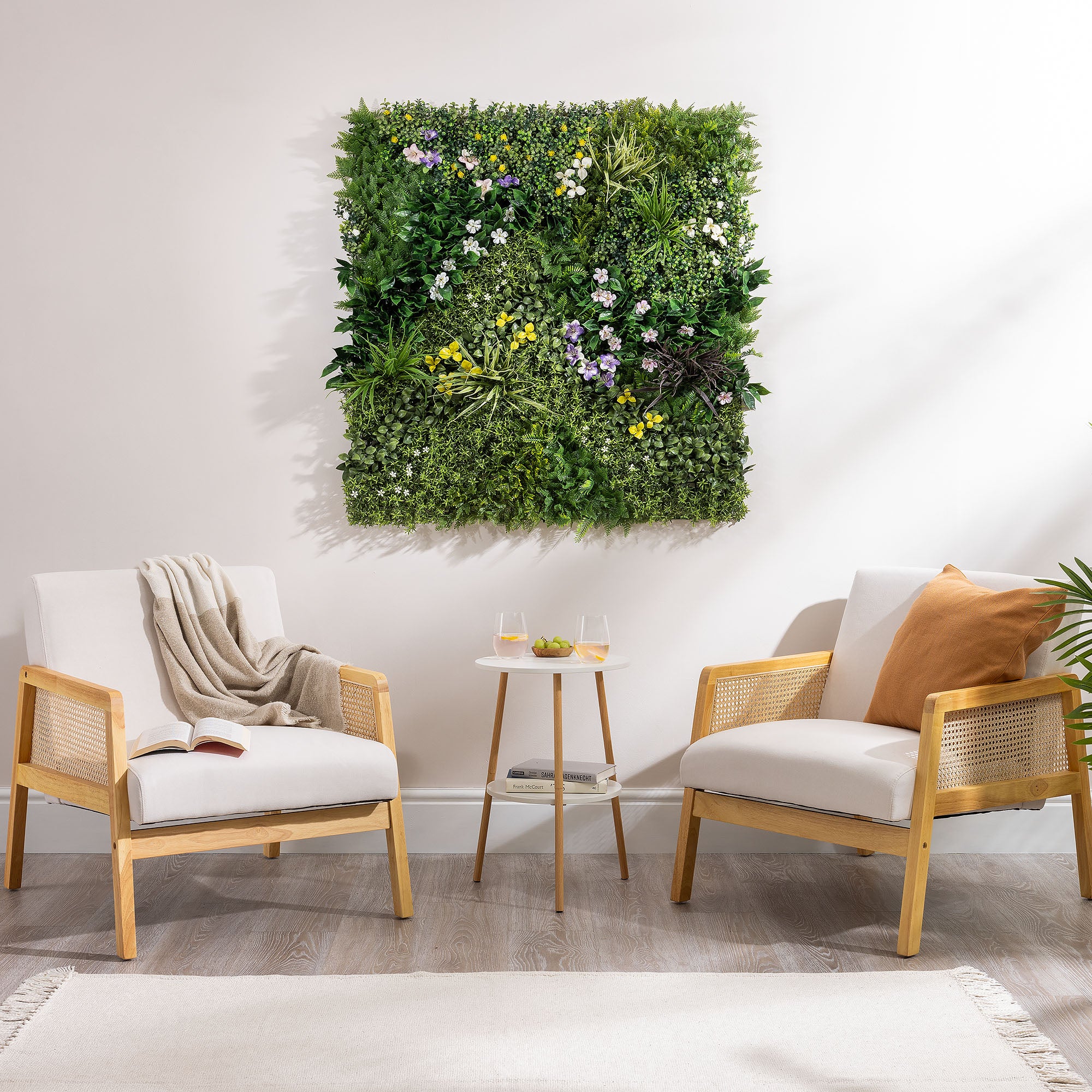 Artificial Spring Bloom Living Wall Panels