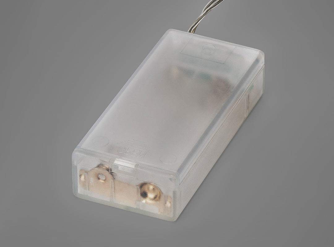 Clear battery box for an individual Christow Light Up Iridescent Christmas Present