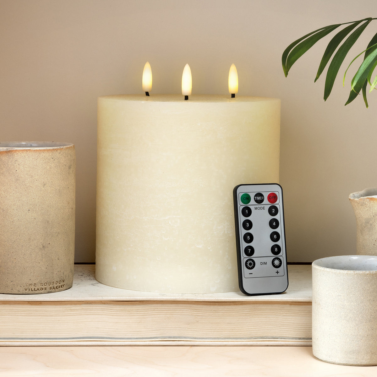 3 Wick Flameless LED Candle Remote