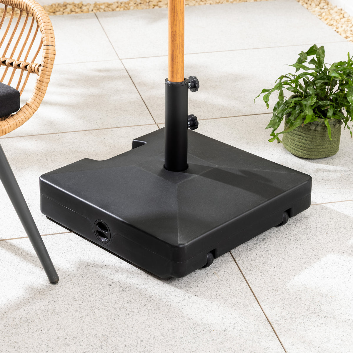 Parasol Base 2 Wheels