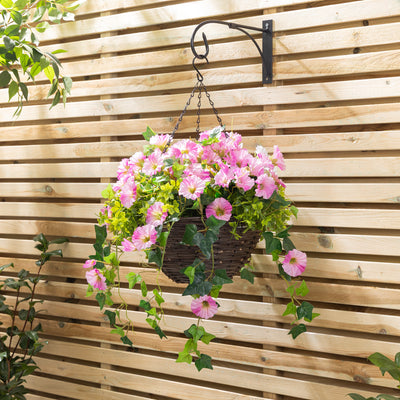 Artificial Petunia Hanging Basket