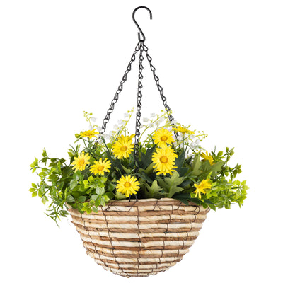 Artificial Daisy Hanging Basket