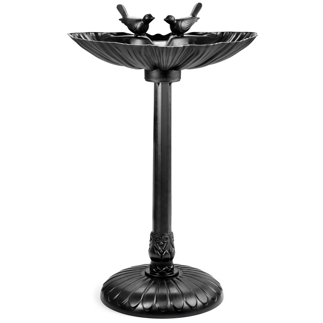 Weightable Clamshell Resin Bird Bath