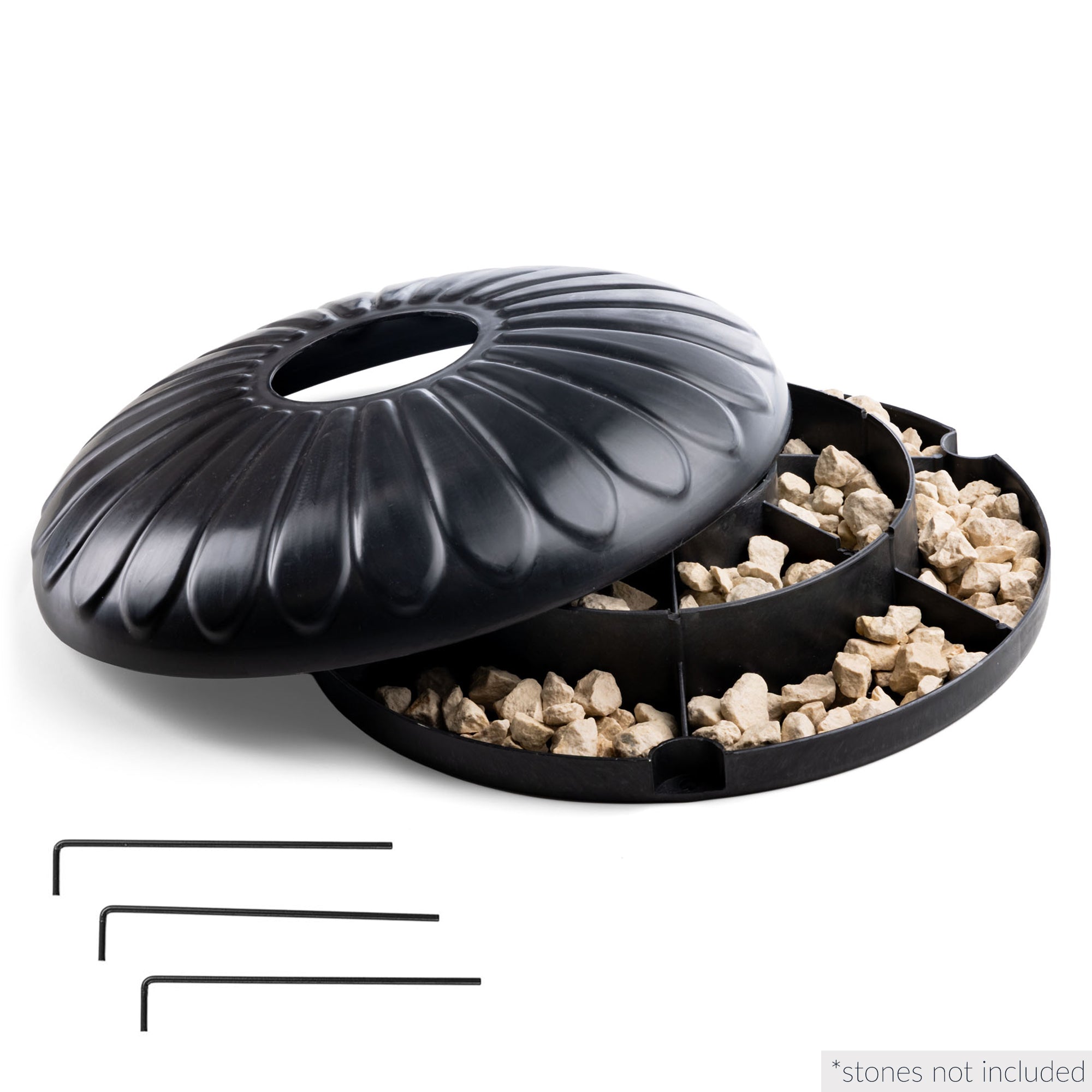 Weightable Clamshell Resin Bird Bath