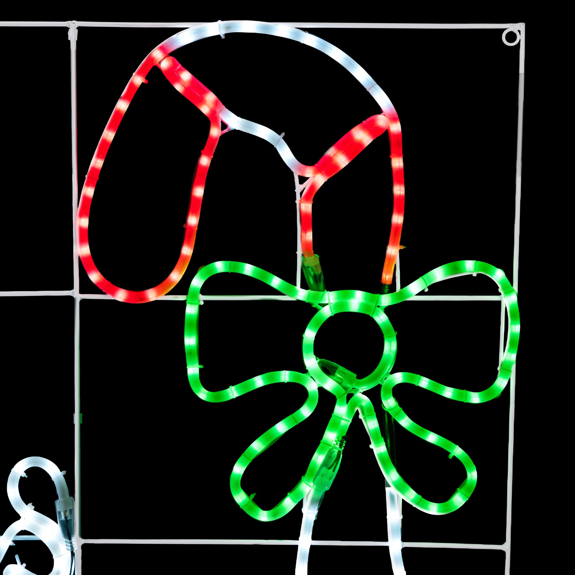 Merry Christmas Rope Light Sign with Candy Canes