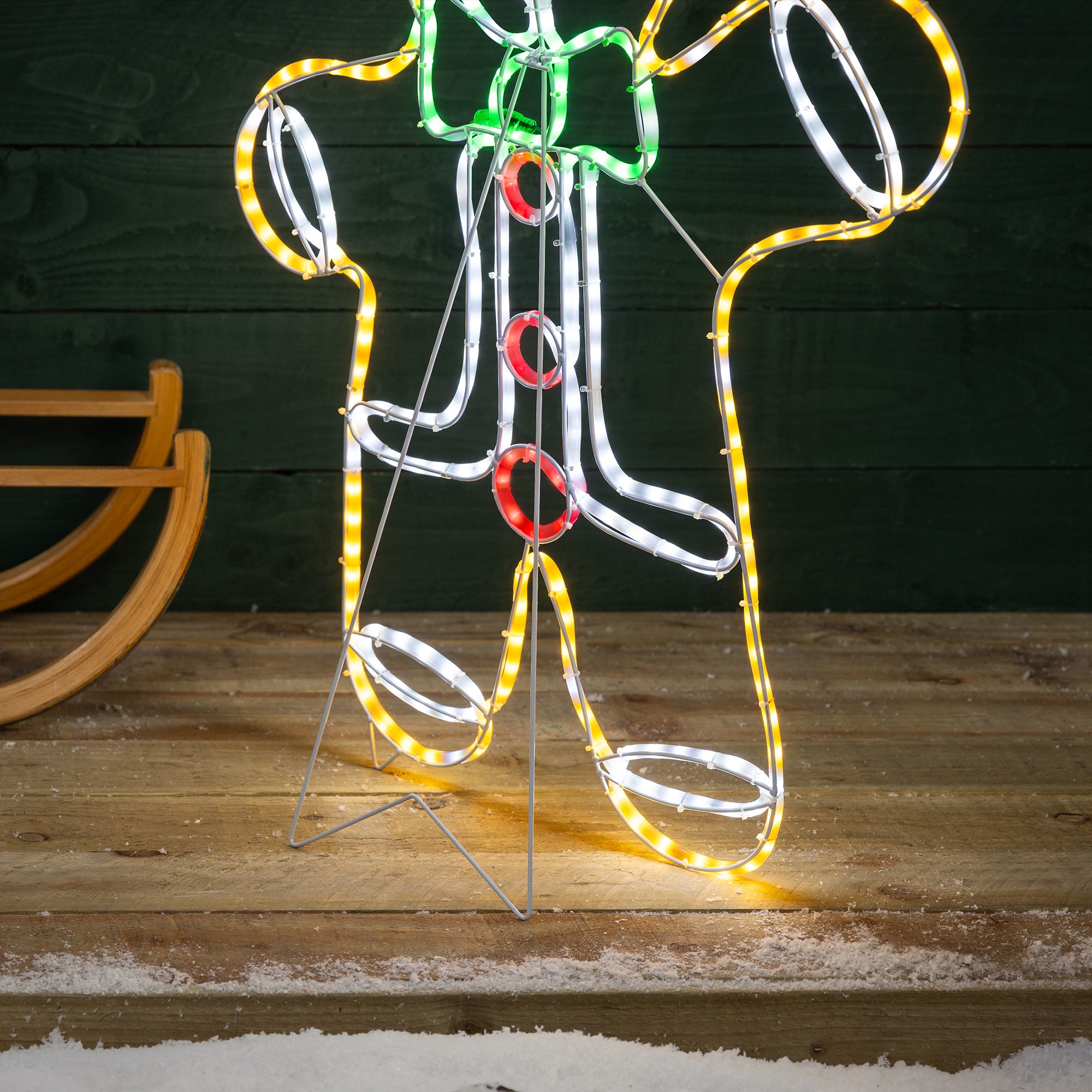 Gingerbread Man LED Rope Light Decoration