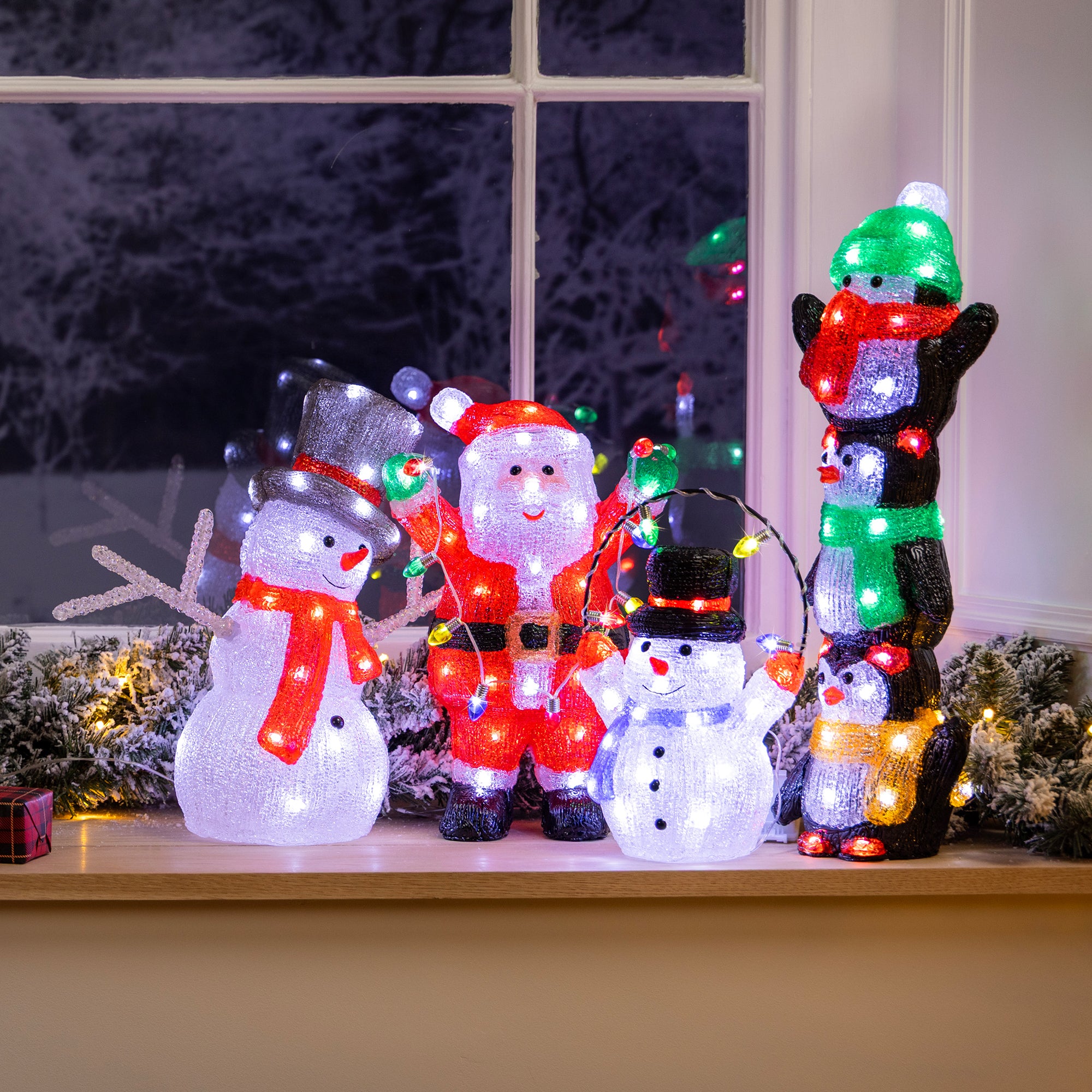 Light Up Acrylic Snowman