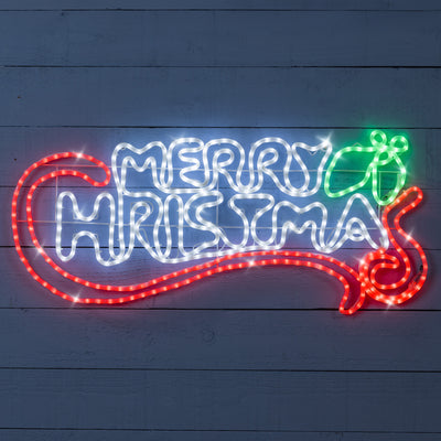 Merry Christmas LED Rope Light Sign
