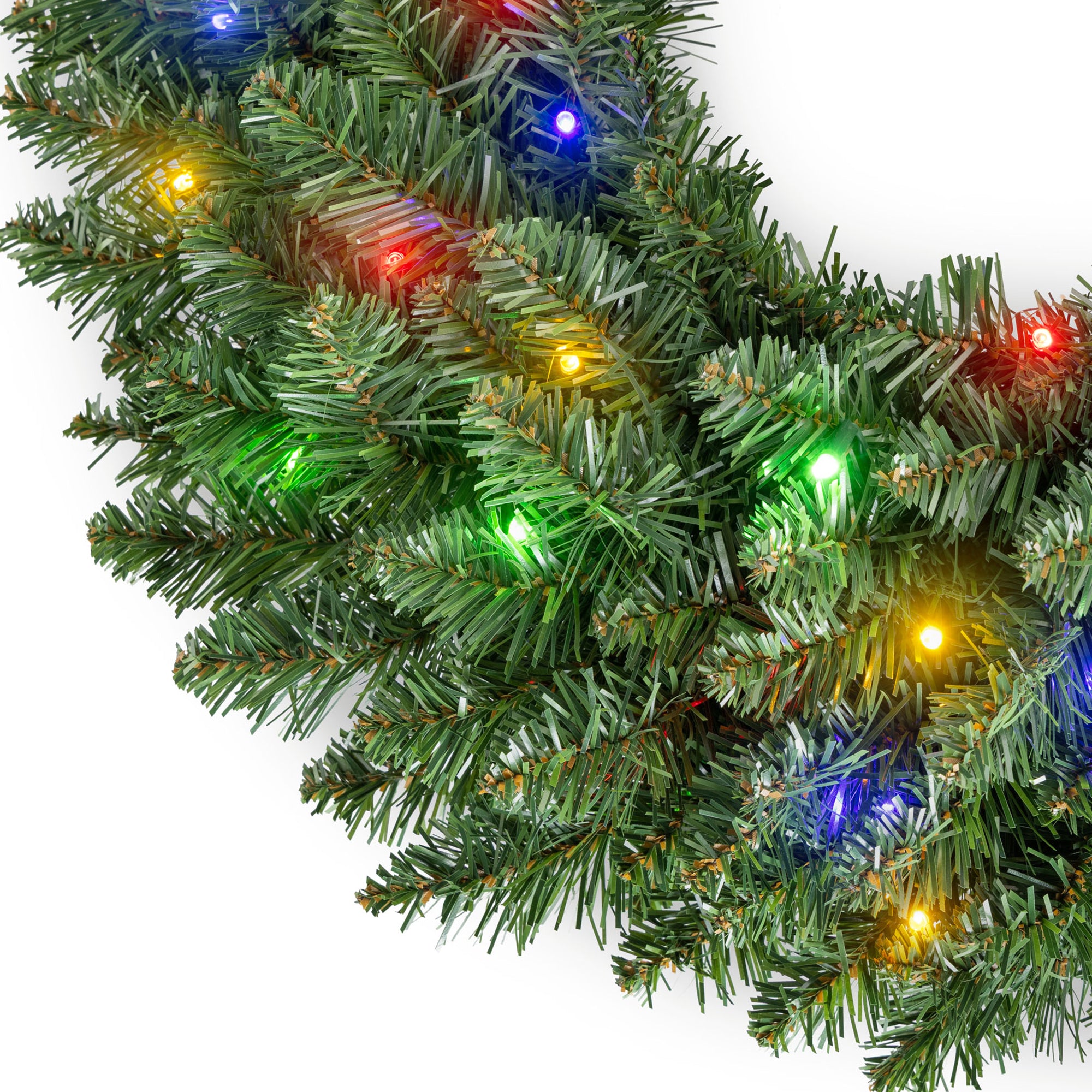 Plain Spruce Pre-Lit Christmas Wreath