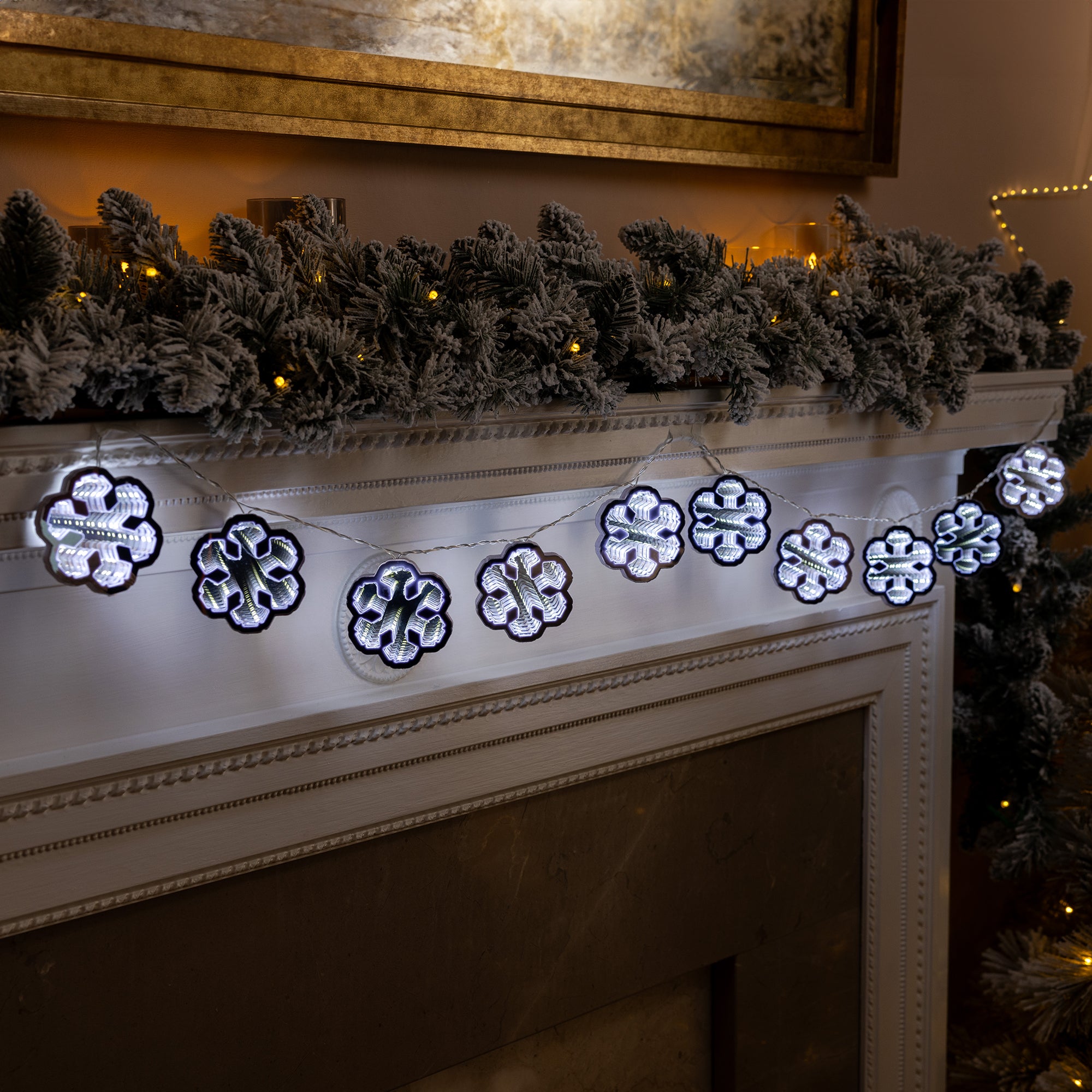 Snowflake Infinity Light Garland