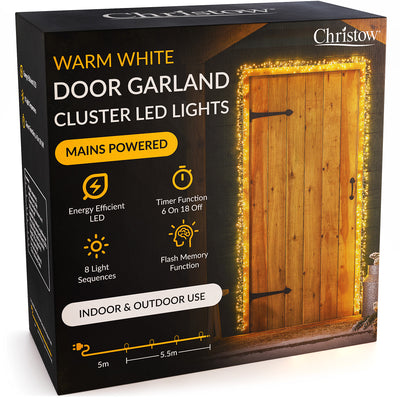 Christmas Cluster Light Door Garland