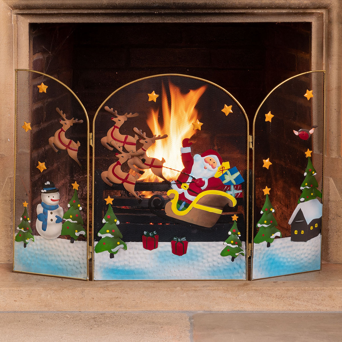 Christmas Fire Guard – 49cm Tall