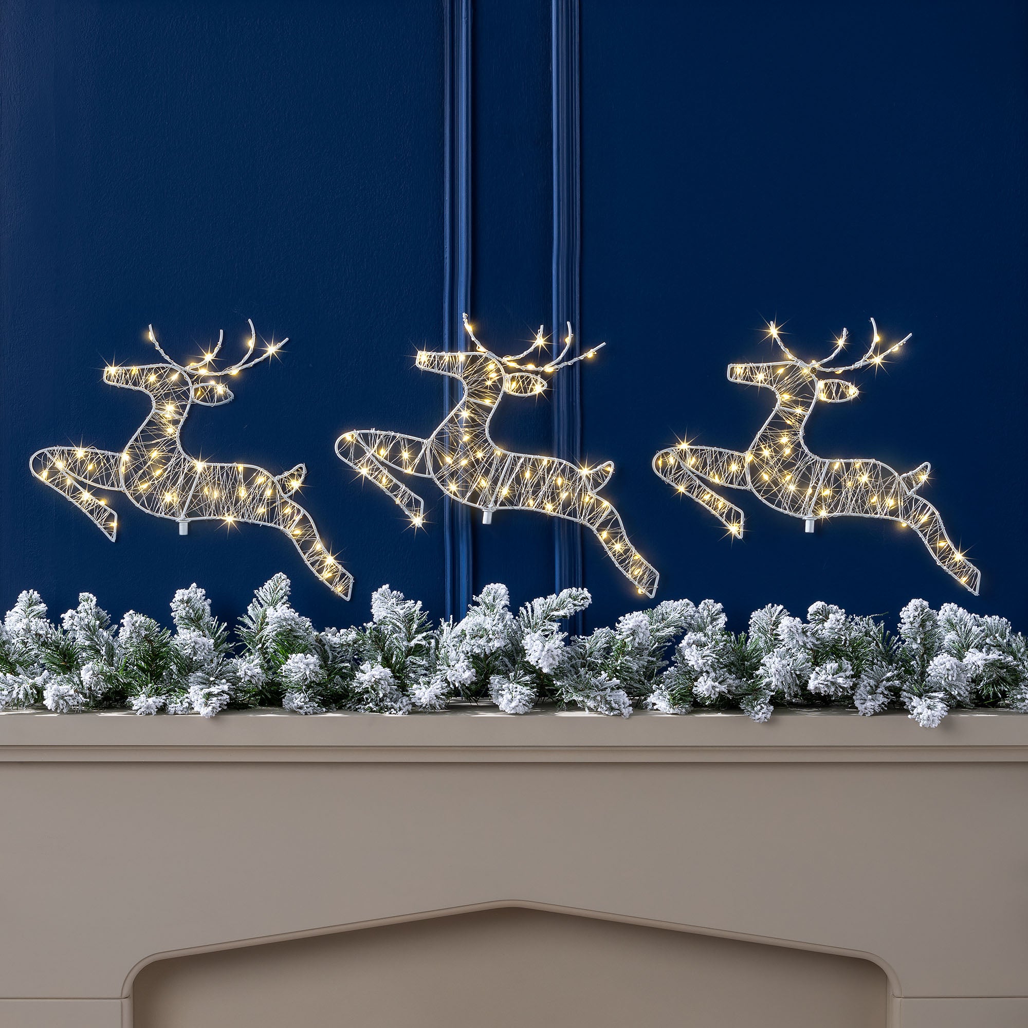 Flashing Reindeer Path Lights (Set of 3)