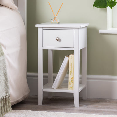 Ilsington Slim Bedside Table with Shelf