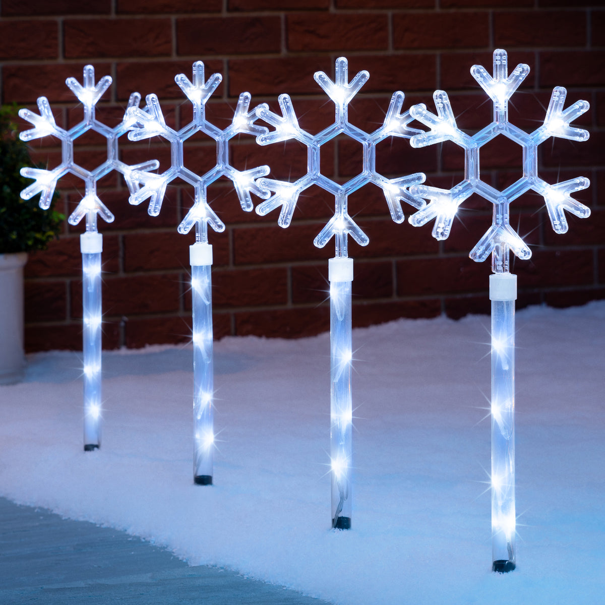 LED Snowflake Path Lights