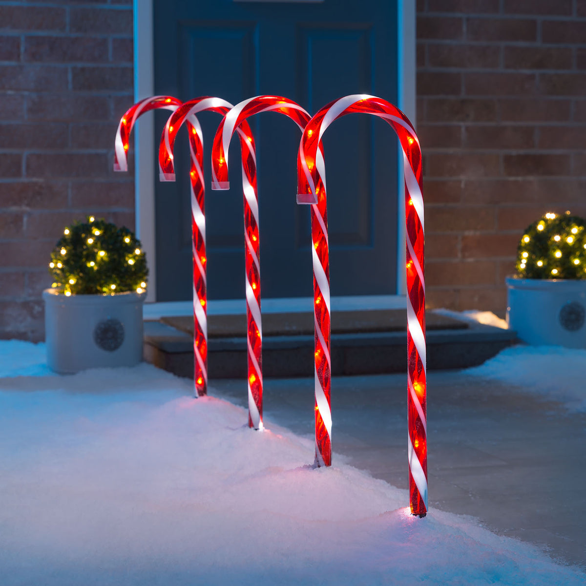 Large Candy Cane Path Lights