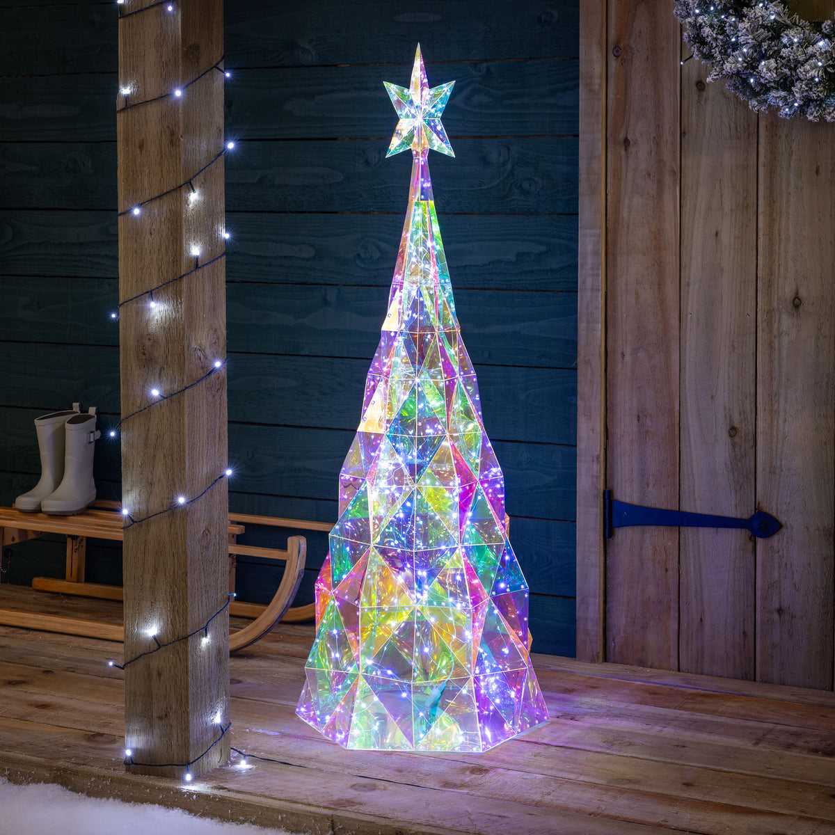 Large Iridescent Christmas Tree