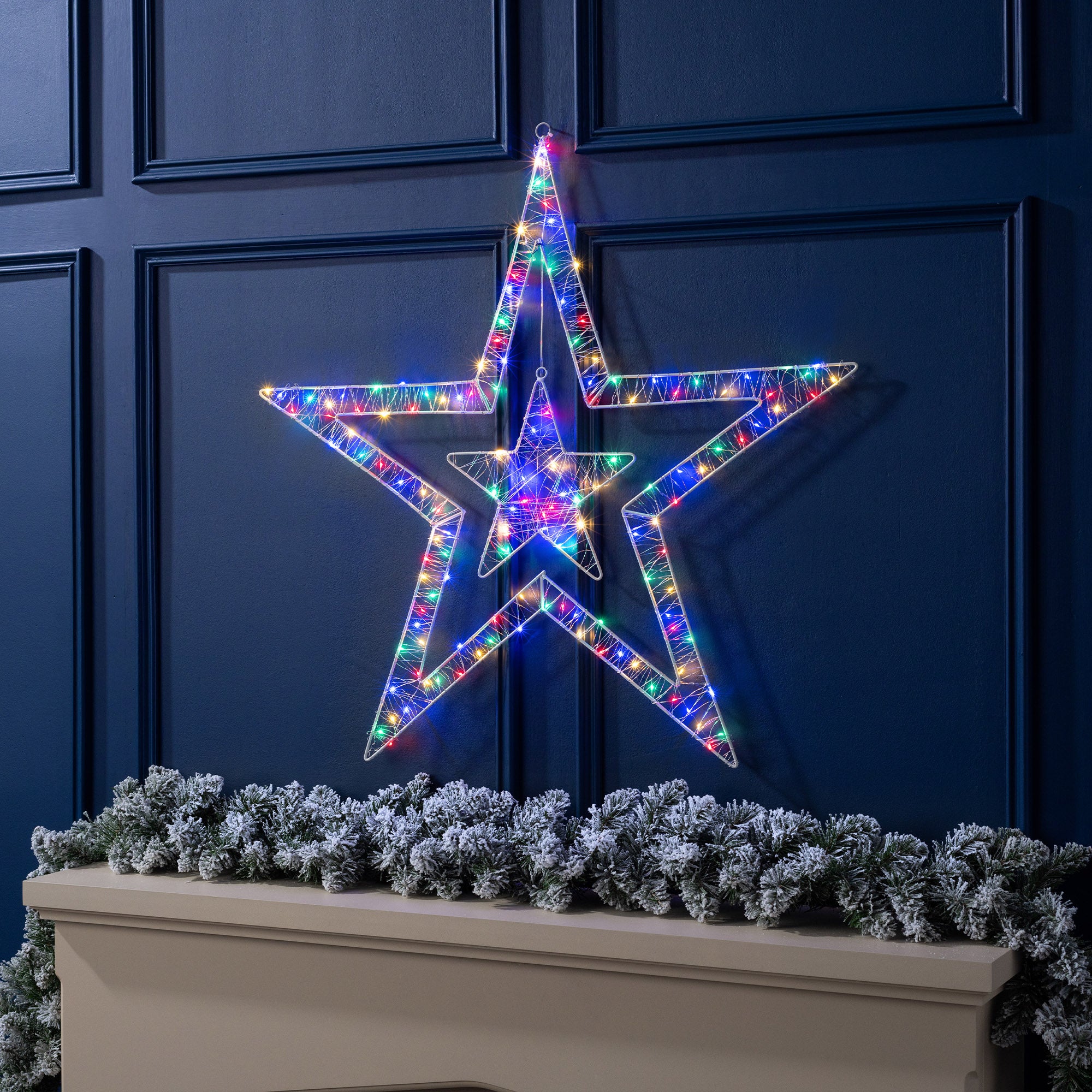 Toland Home Garden - Bandiera Da Giardino Rettangolare 'Star Light Star Bright' - Tessuto Blu - Taglia L - Resistente UV